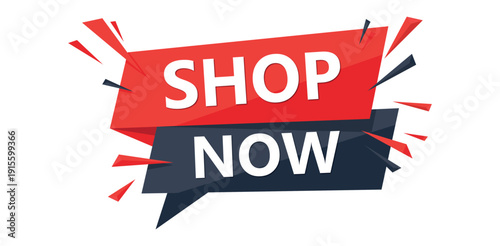Modern Shop Now banner for urgent e commerce sales online shopping exclusive discounts promotions and special deals now