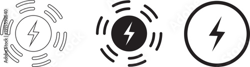 Free Download Variations of lightning bolt symbols with circular and wave patterns - GFXLoad
