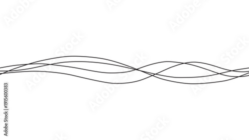 Abstract intertwining lines forming a flowing and dynamic wave pattern.