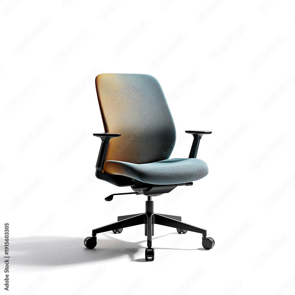 Fototapeta premium modern-ergonomic-office-chair-isolated-on-white-background-workspace