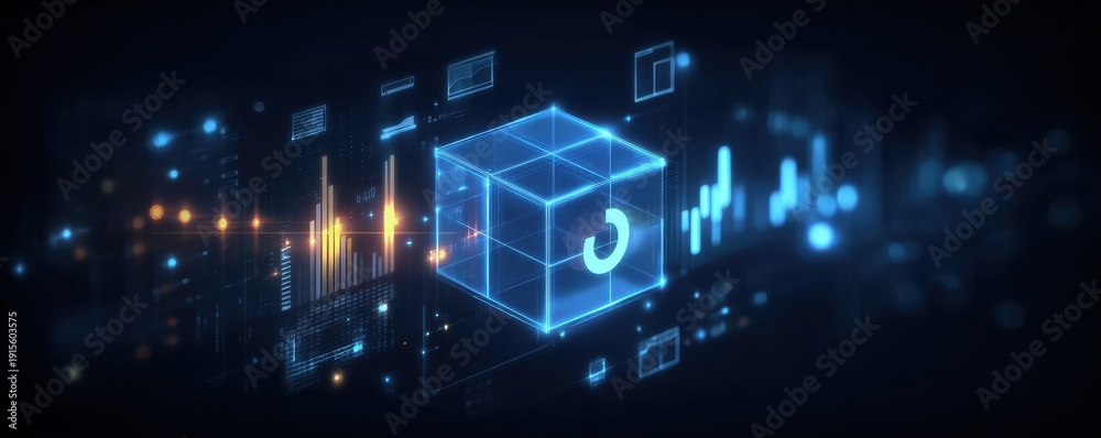 Fototapeta premium The AI powered dashboard interface optimizes inventory tracking, refines performance measurement algorithms, strengthens predictive analysis capacity, and formats a detailed report
