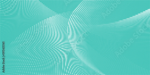 Abstract mint green and white halftone dot pattern background vector. Soft teal digital texture for modern minimalist wallpaper, creative banner, and aesthetic backdrop. Vector Illustration.