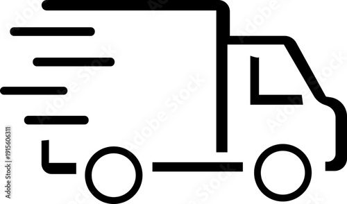 trade, website, logistic, shipping, van, truck, automobile, cargo, vehicle, icon, freight, lorry, courier, free, moving, auto, fast, pictogram, service, transportation, car, line, vector, signs, silho