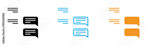 Colorful chat and message icons