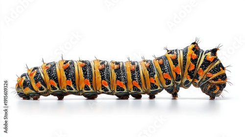 Wallpaper Mural Vibrant caterpillar with striking orange and black patterns. Torontodigital.ca