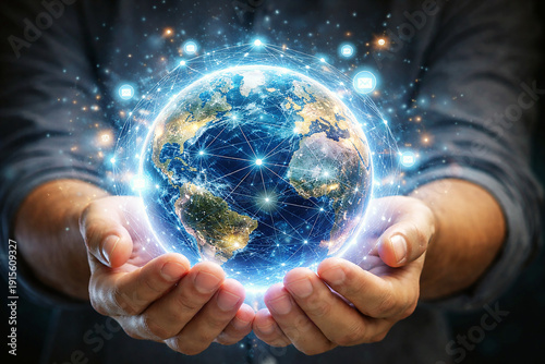 Connected in Light, The World in Sight Digital Future Held Tight