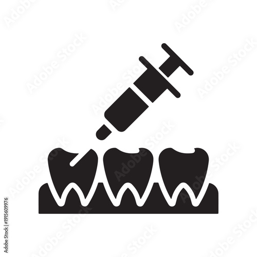 Dental Injection Into Teeth Illustration