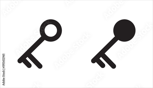 Isolated key vector icon set,  on white background. vector illustration. eps 10