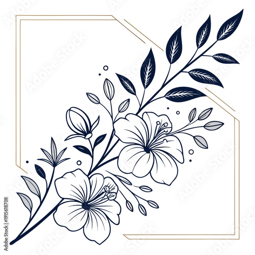 A minimalistic illustration depicts a dark blue sleek airplane silhouette against a pristine white background suggesting flight and travel