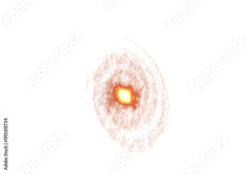 Canvas Print Abstract Spiral Disk Glowing Core Cosmic Design