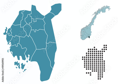 Set maps of Østfold province