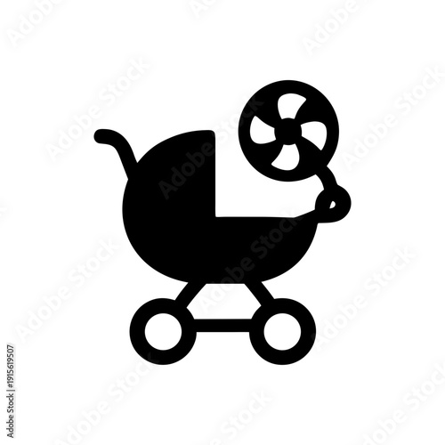 Playful Journey Baby Stroller Icon