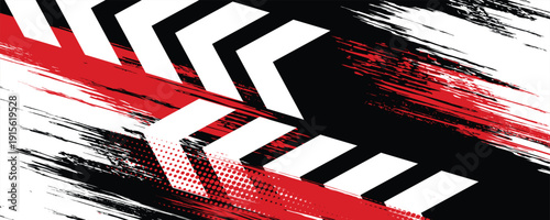 Exclusive red and black color combination sport racing car livery design, for universal medium eps10 vector ready to print.