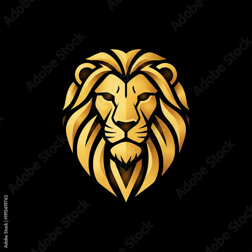 Majestic lion emblem symbolizing strength leadership and royalty.