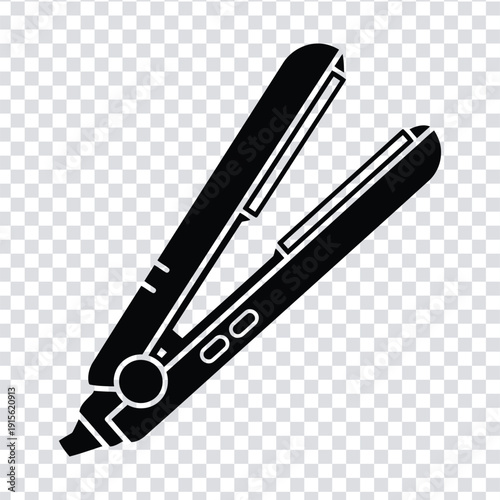 Black hair straightener icon