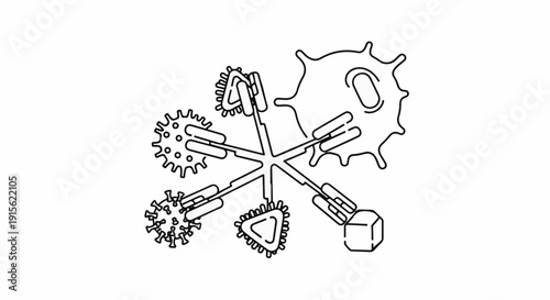 Microscopic battle Antibodies neutralize viral invaders and cellular threats