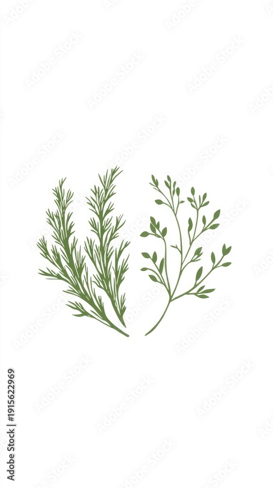Fototapeta premium Organic brand mark botanical flat design