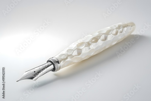 Luxury Fountain Pen with Pearl Inlay Detail