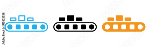 Three colorful equalizer icon variations