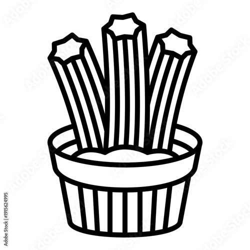 Churros Icon with Line Style