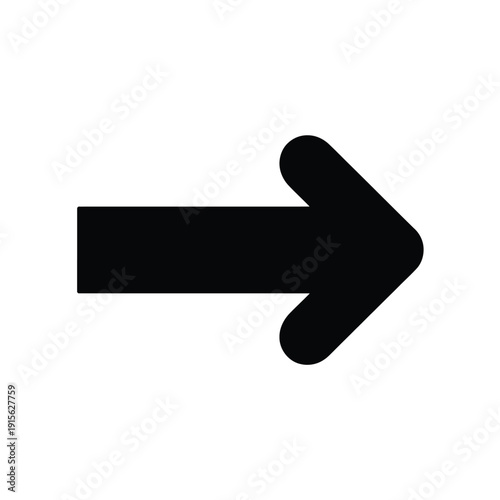 Simple black arrow pointing to the right on a white background