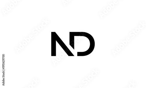 ND initial letter logo or ND monogram