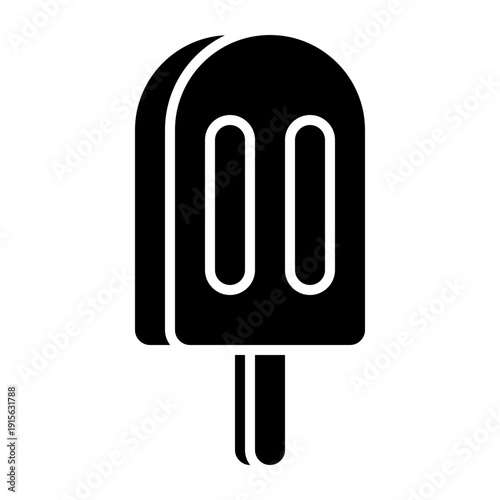 Popsicle Icon with Solid Style