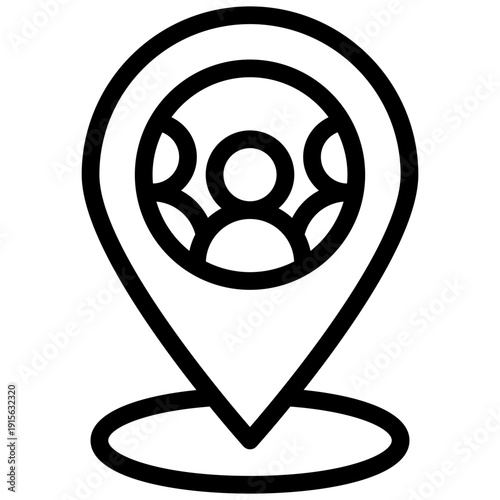 Obraz na plátně meeting point icon