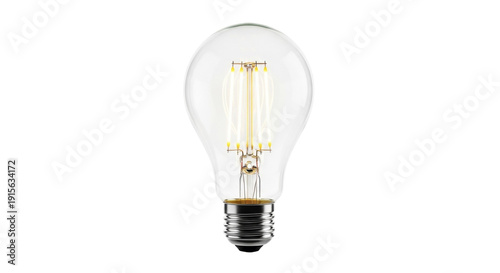 Foto Vintage Edison light bulb isolated PNG on transparent background, antique style