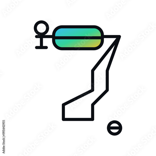 Conversion funnel process business icon in bold outline SVG vector