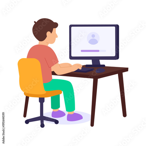Operating Systems, managing core software controlling hardware, Flat vector character illustration