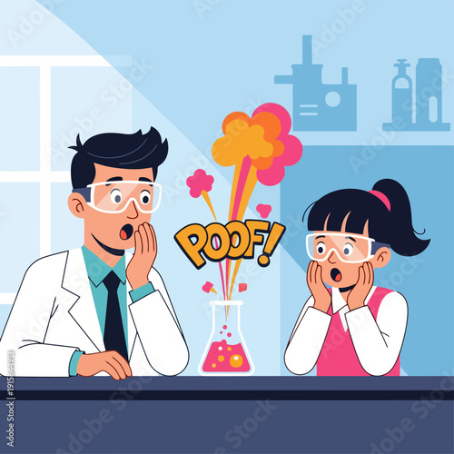 Teacher and student shocked by an explosive chemical reaction