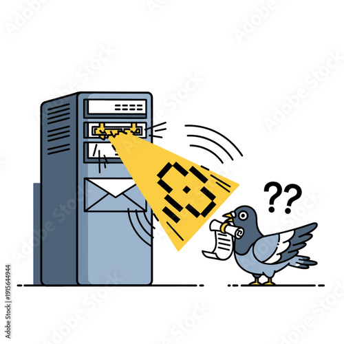 Homing Pigeon Mail Delivery Confusion with Data Server