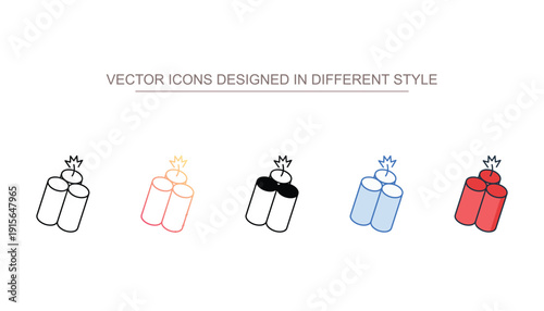 Explosives vector design in modern and trendy style icon
