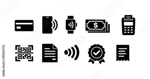 Cafe and bakery filled icon set. Coffee, pastry, bread icons collection