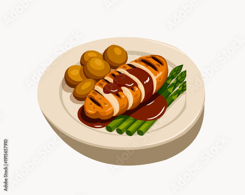 pollo con esparragos