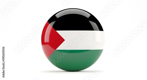 Free Download A detailed view of the palestinian flag on a spherical object. - GFXLoad