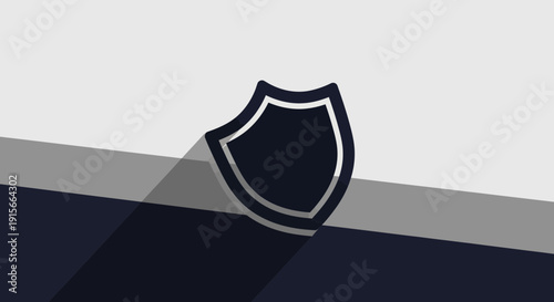 Abstract Shield Icon On Minimalistic Background Representing Security, Protection, And Privacy