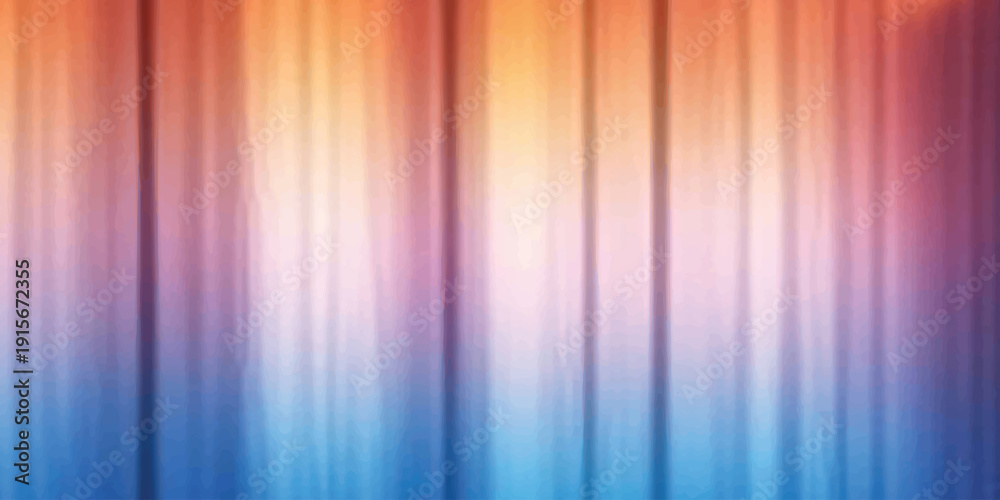 Obraz premium A vibrant gradient background featuring vertical blurred lines transitioning from warm orange to cool blue hues