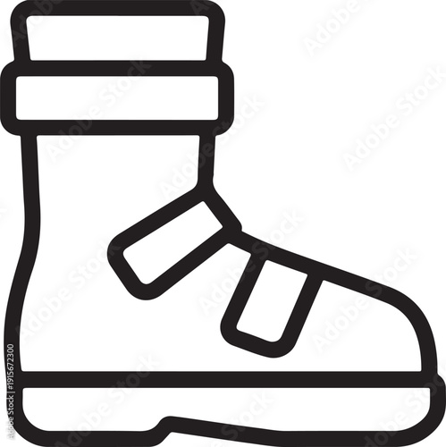 Medical walking boot orthopedic cast icon