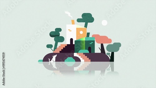 Motion Graphics Towns Animations