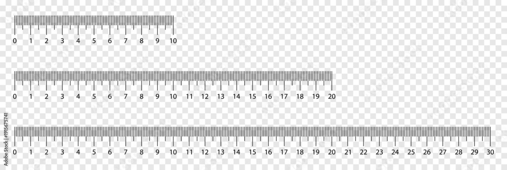 Obraz premium Set of ruler scales