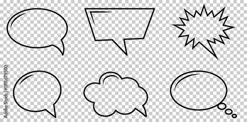 Speech bubbles icon set