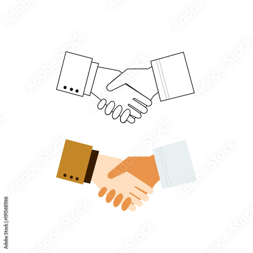 Handshake icon set