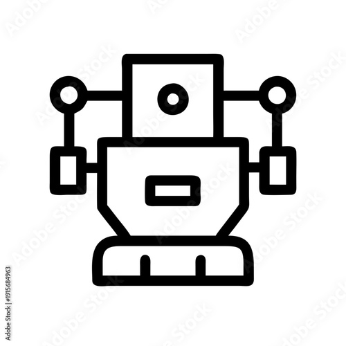 Illustrative depiction of a futuristic humanoid robot with mechanical elements