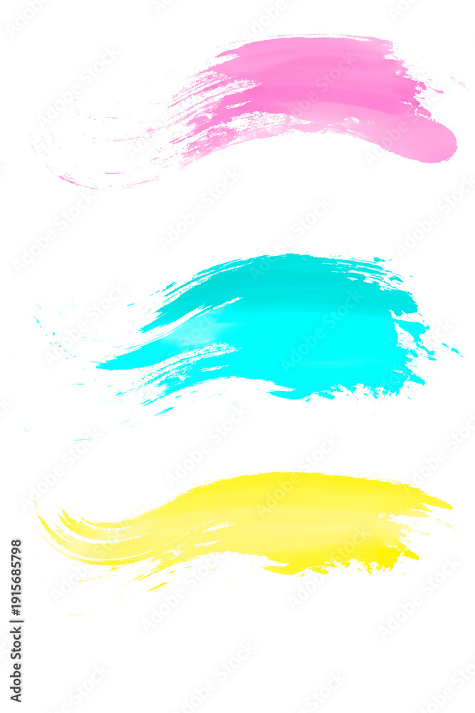 Obraz premium Brushstrokes of watercolor in various colors.