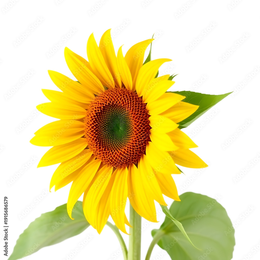 Naklejka premium sunflower isolated on white background