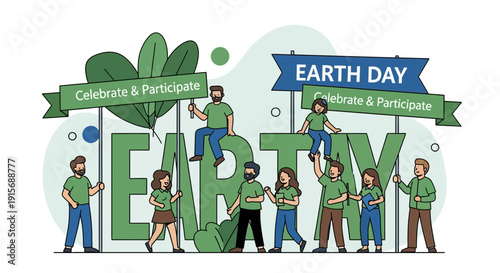 Diverse Group Celebrates Earth Day With Festive Participation and Environmental Consciousness