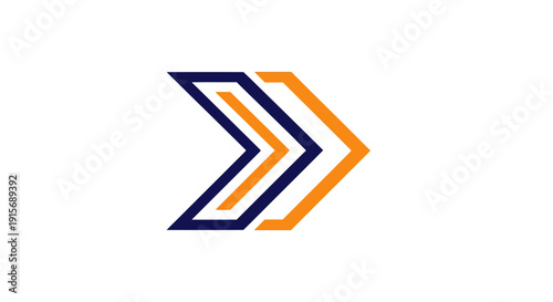 Free Download Abstract double arrow logo design element on white background. - GFXLoad