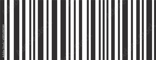 Classic black and white barcode vector illustration for retail product identification scanning and digital inventory management